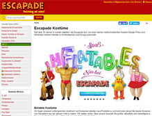 Tablet Screenshot of escapade-kostueme.com